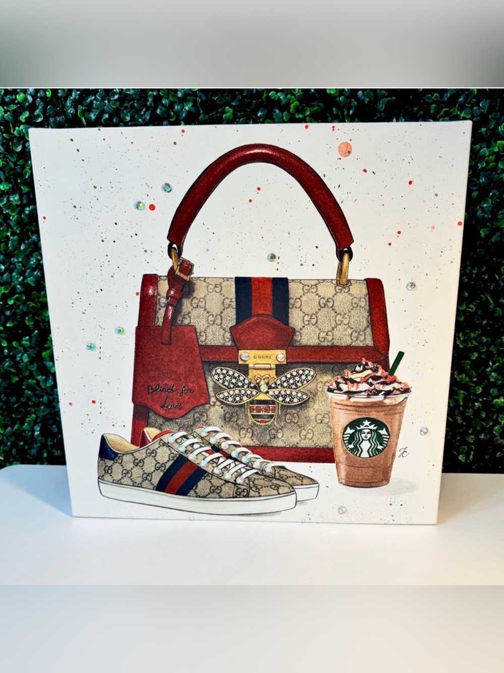 The Oliver Gal Artist Co. Fashion and Glam Wall Art (Life is Gucci) New